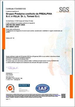 CERTIFICAZIONE ISO 45001